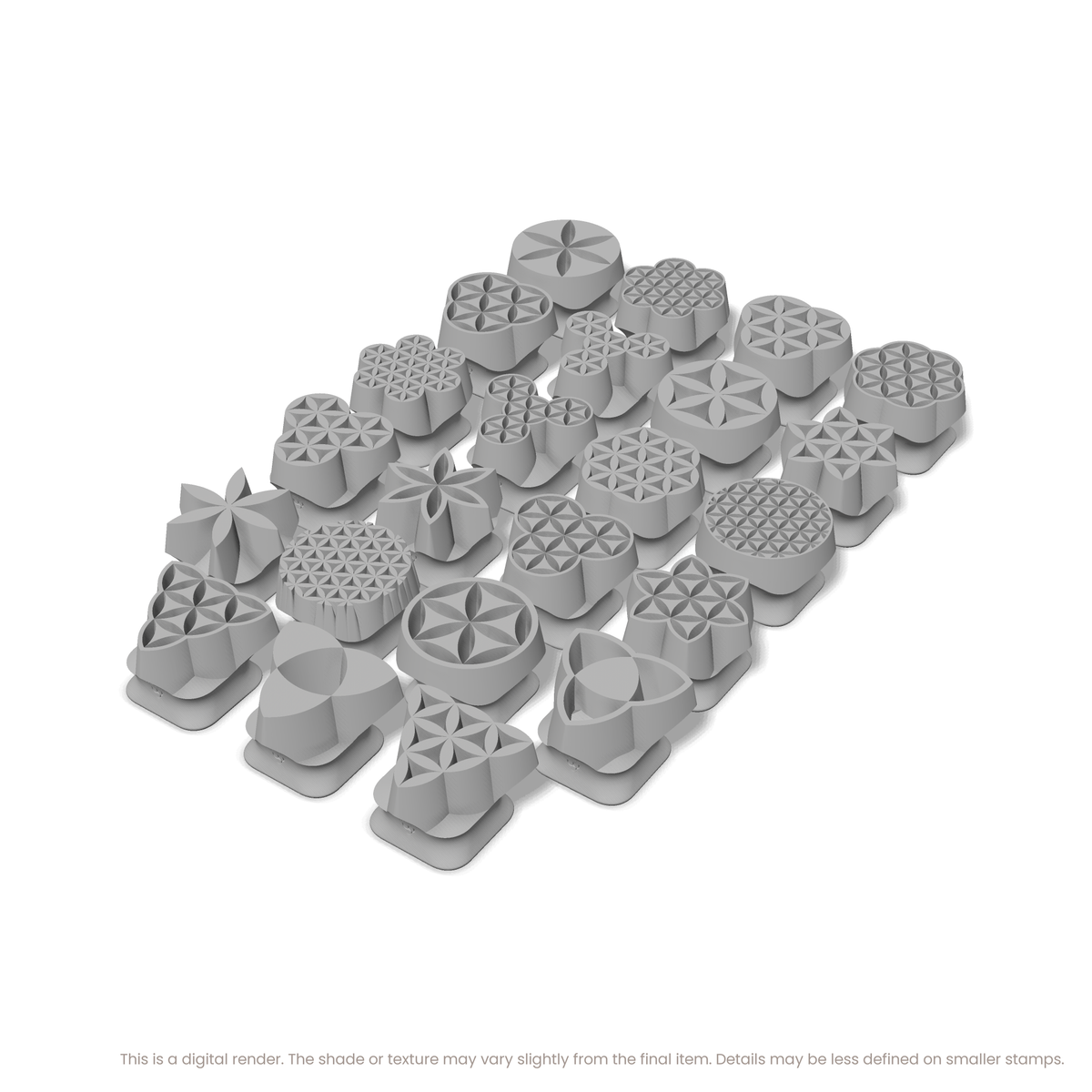Flower of Life Complete Stamp Set (All 11 Designs) - Ceramind® Tools