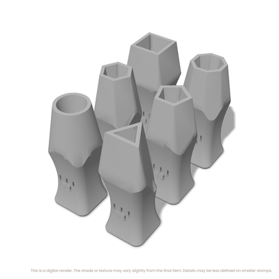 Geometric Stamp Set: All 6 Shapes, One Size - Ceramind® Tools