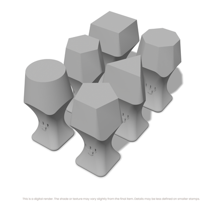 Geometric Stamp Set: All 6 Shapes, One Size - Ceramind® Tools