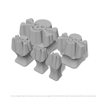 Halloween Skull & Crossbones Stamps
