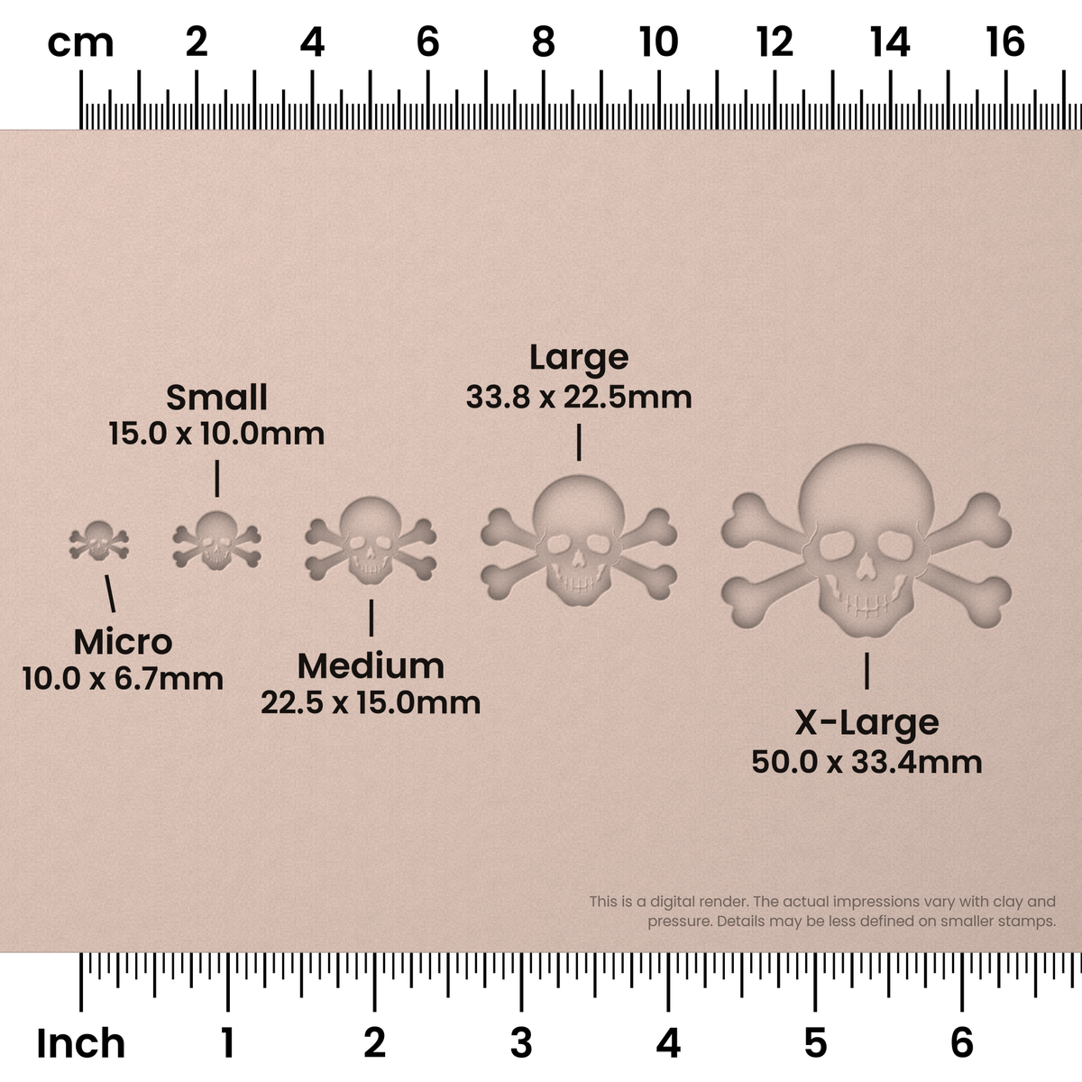 Halloween Skull & Crossbones Stamps