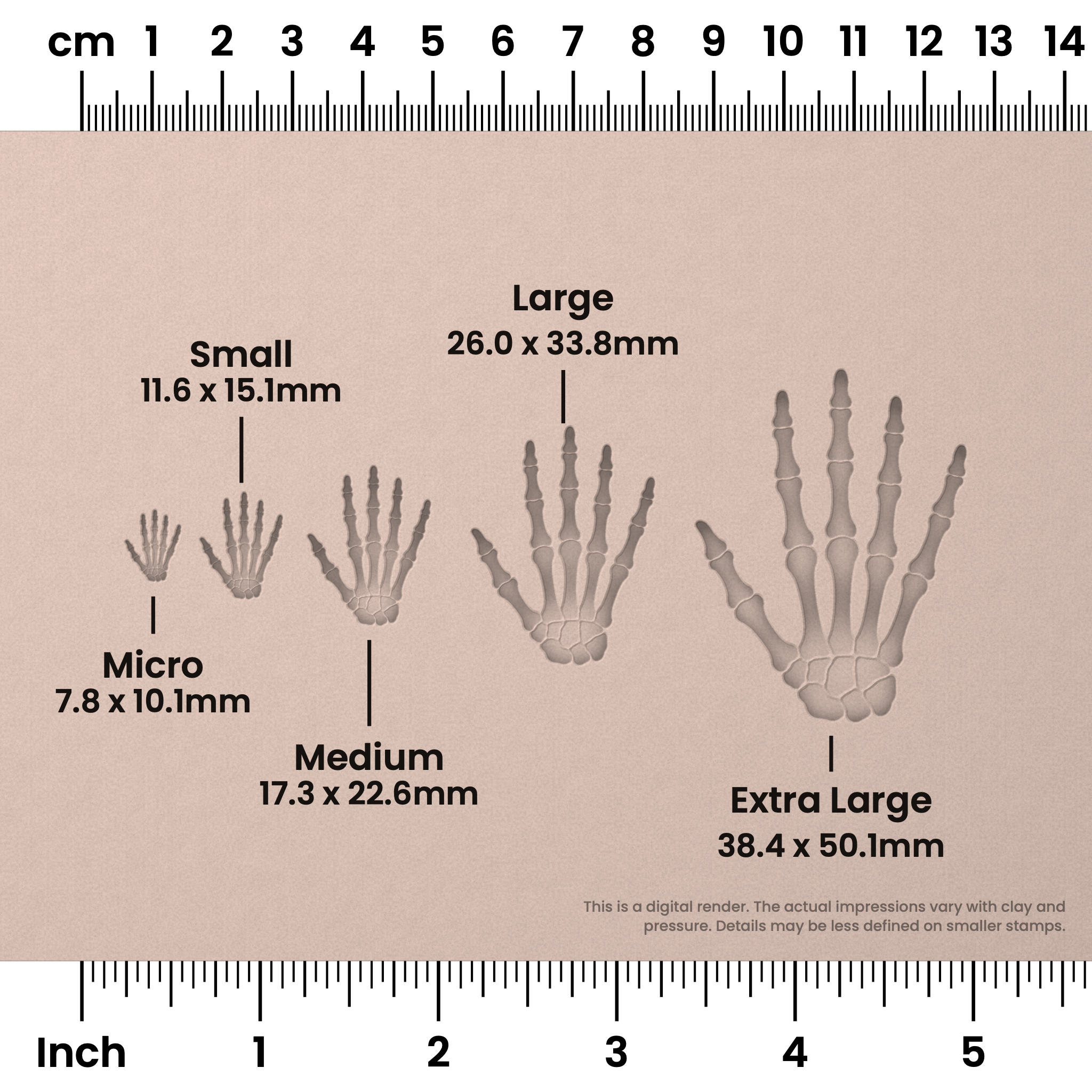 Halloween Skeleton Hand Stamps