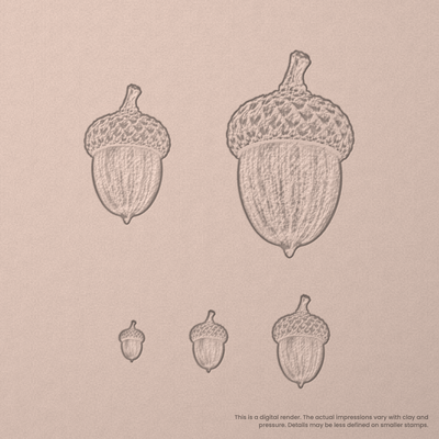 Acorn Stamps - Photo Textured