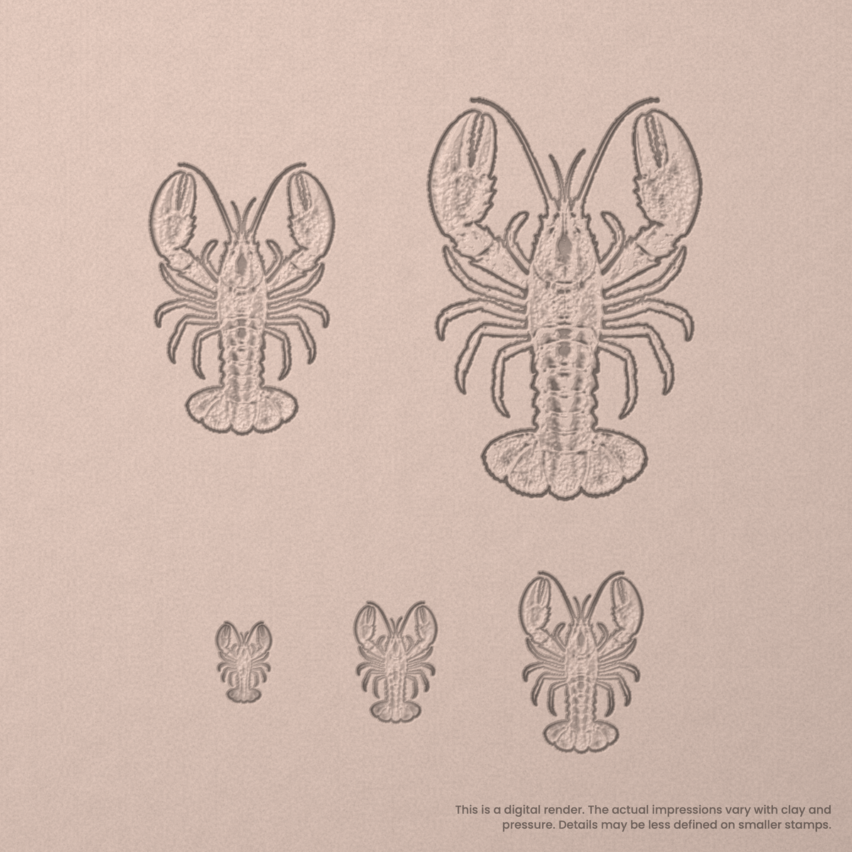 Lobster Stamps - Photo Textured