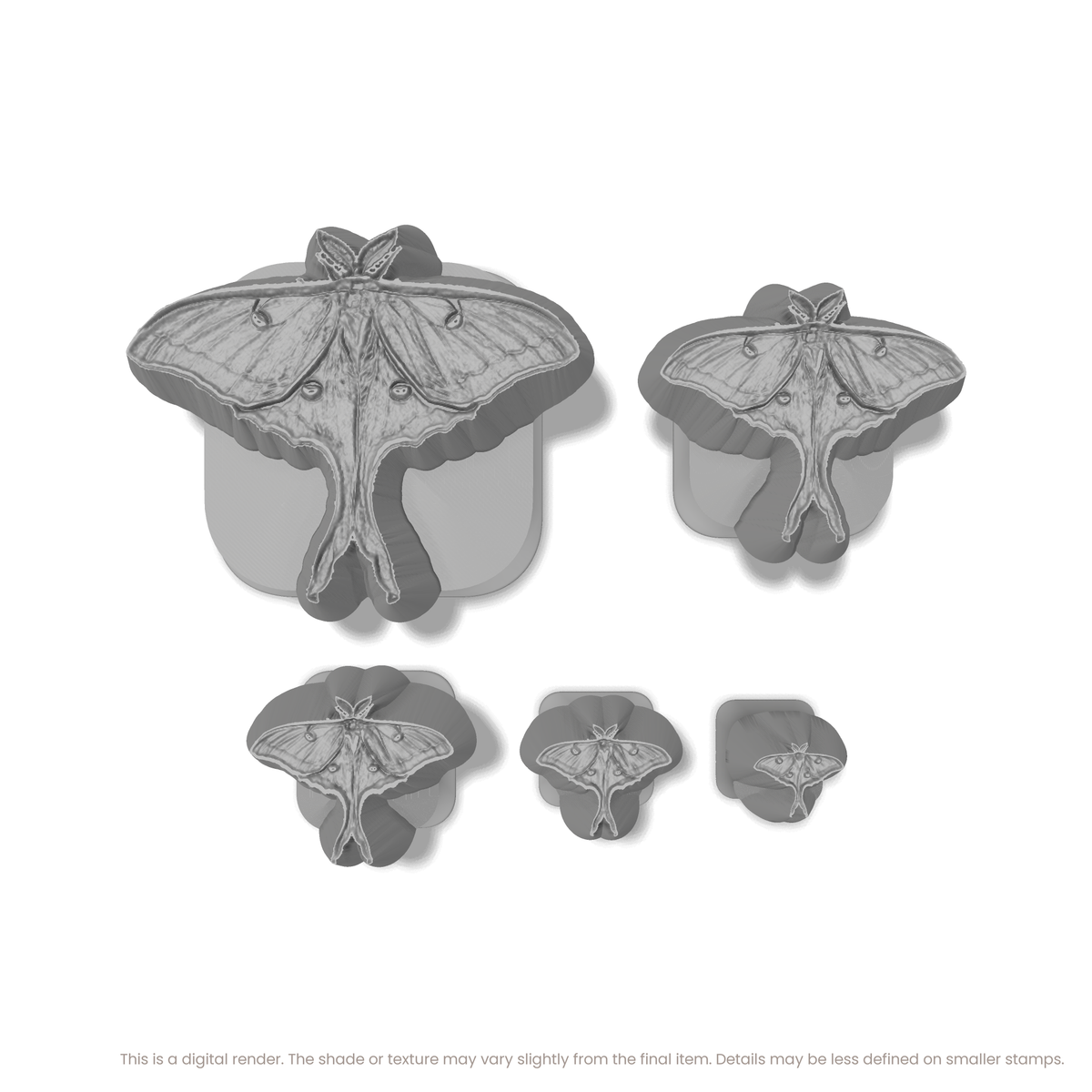 Luna Moth Stamps - Photo Textured - Ceramind® Tools