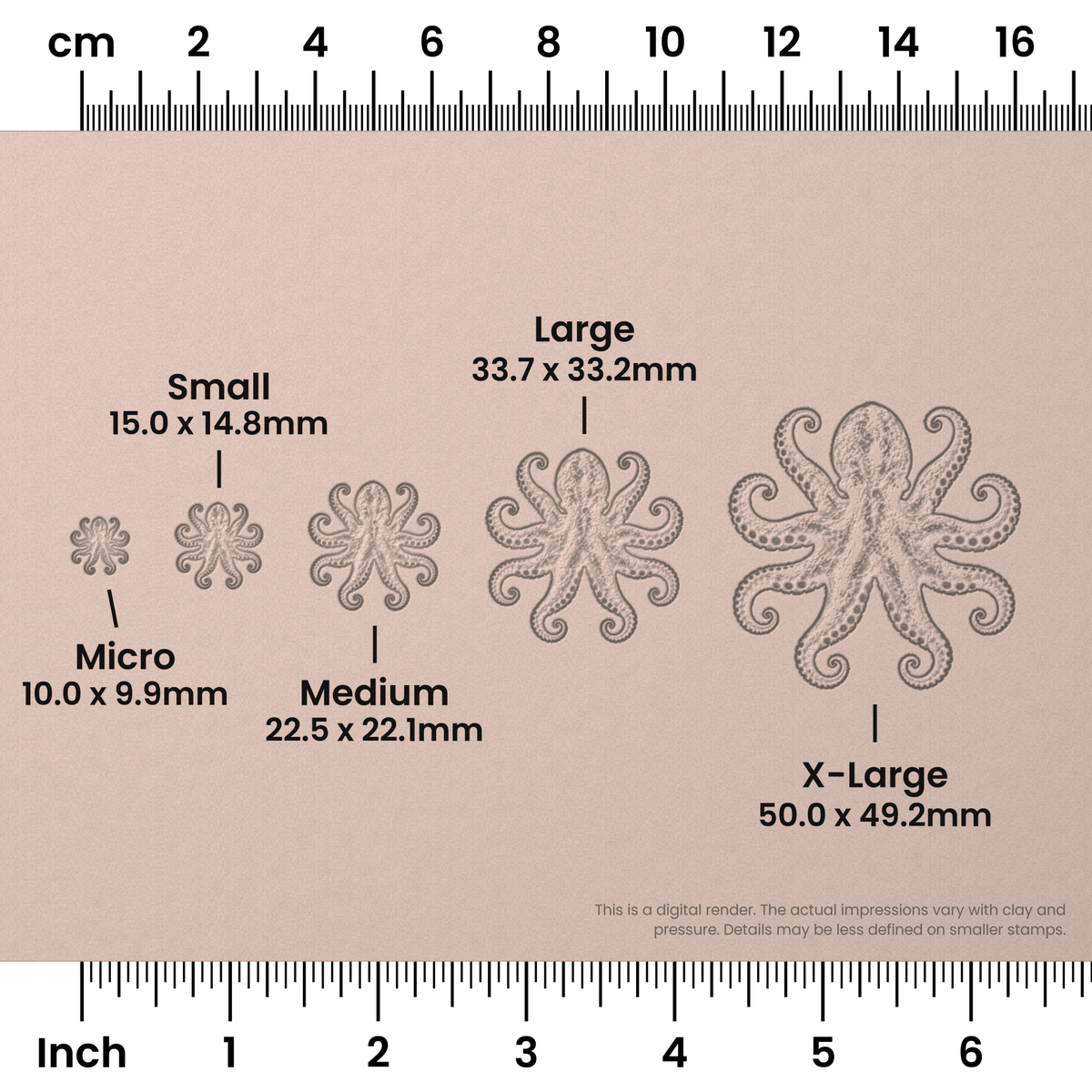 Octopus Stamps - Photo Textured