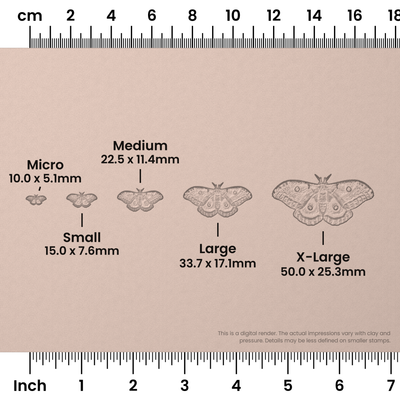 Polyphemus Moth Stamps - Photo Textured - Ceramind® Tools