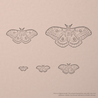 Polyphemus Moth Stamps - Photo Textured - Ceramind® Tools