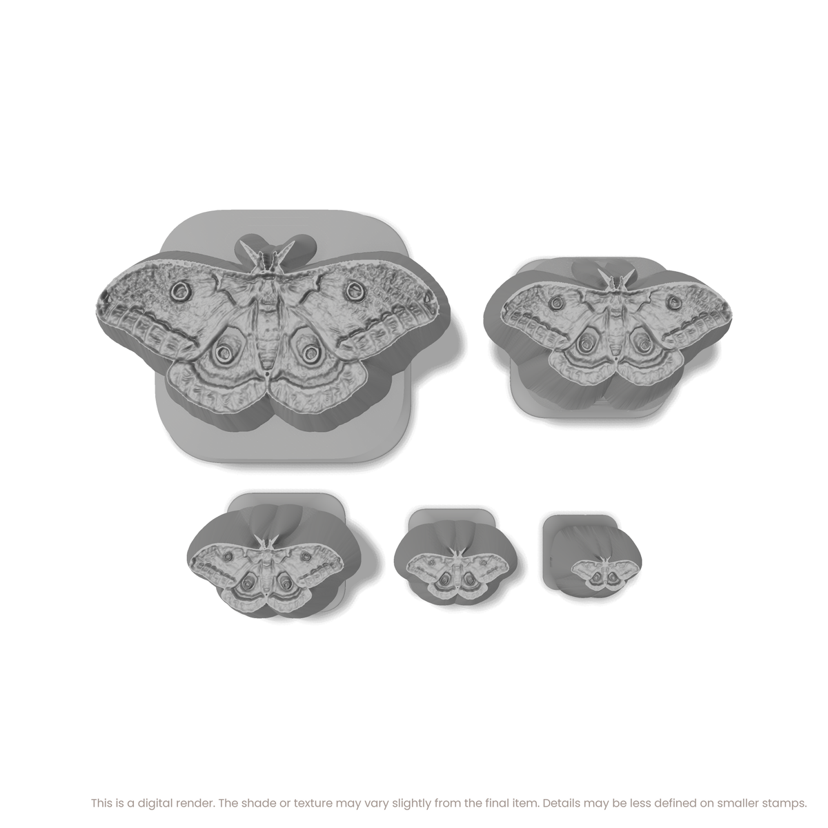 Polyphemus Moth Stamps - Photo Textured - Ceramind® Tools