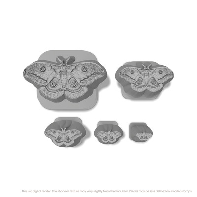Polyphemus Moth Stamps - Photo Textured - Ceramind® Tools