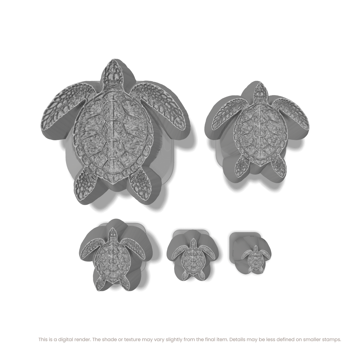 Sea Turtle Stamps - Photo Textured