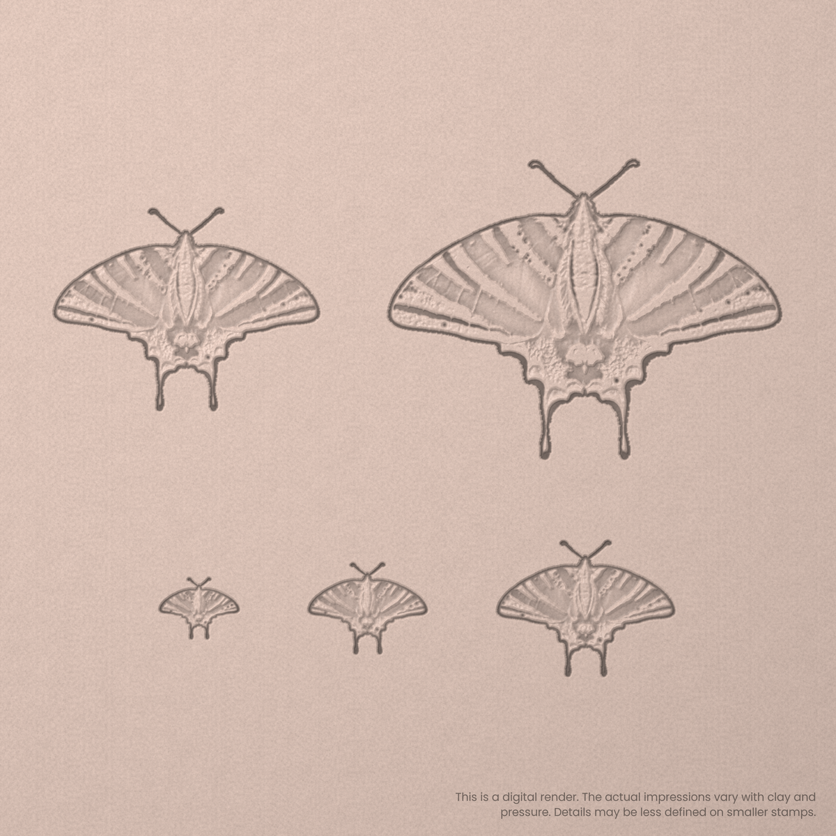 Scarce Swallowtail Moth Stamps - Photo Textured - Ceramind® Tools
