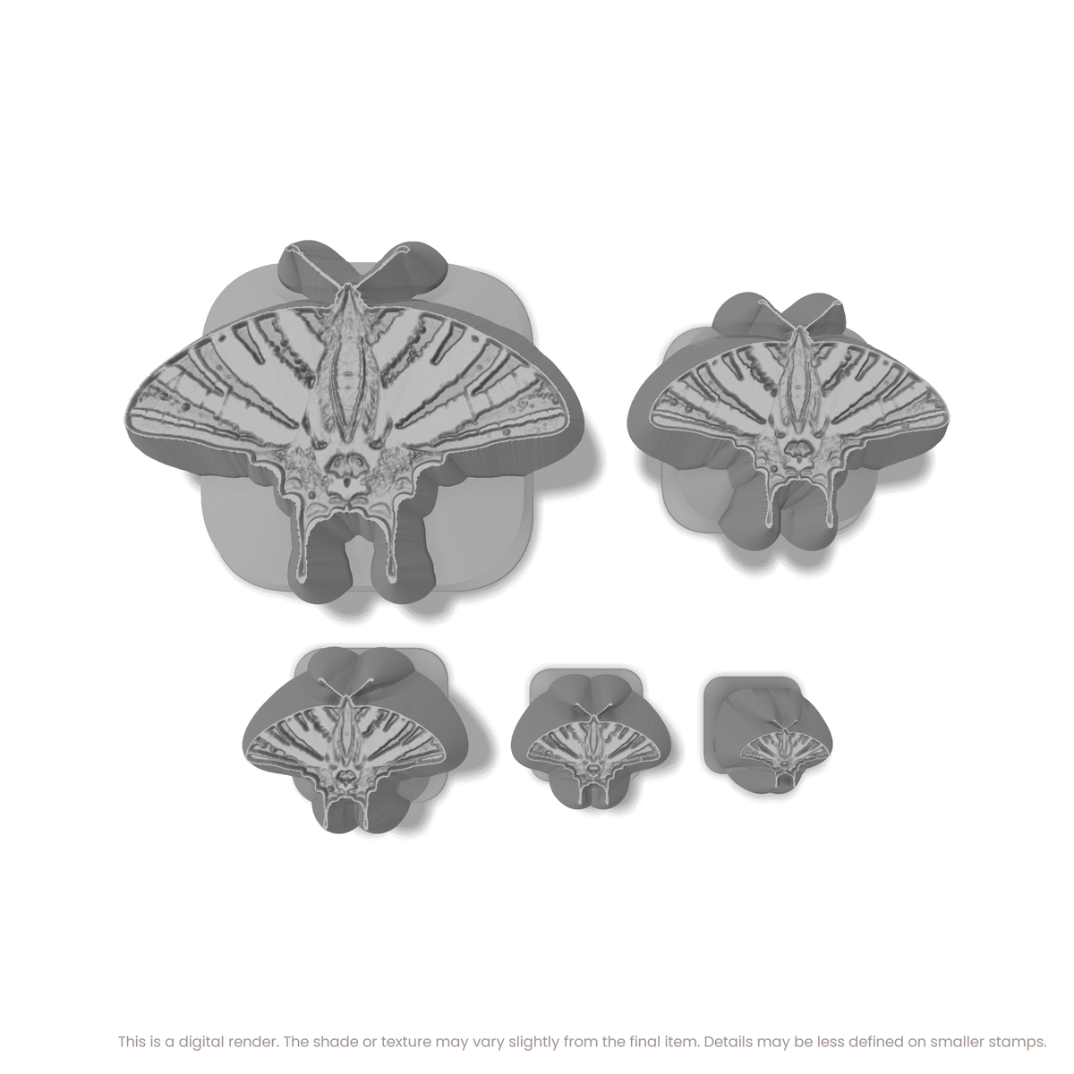 Scarce Swallowtail Moth Stamps - Photo Textured - Ceramind® Tools