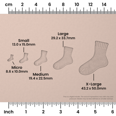 Knitted Sock Stamps - Photo Textured - Ceramind® Tools