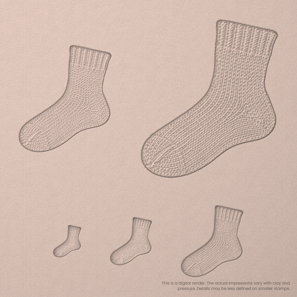 Knitted Sock Stamps - Photo Textured - Ceramind® Tools
