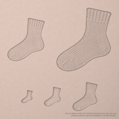 Knitted Sock Stamps - Photo Textured - Ceramind® Tools