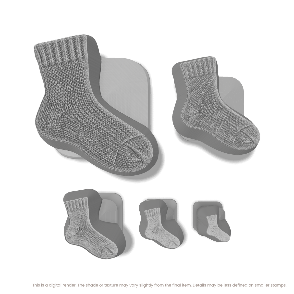 Knitted Sock Stamps - Photo Textured - Ceramind® Tools