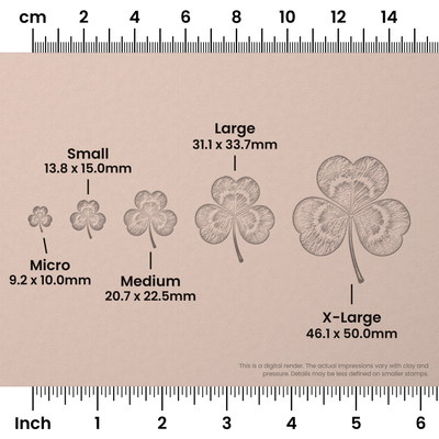 3-Leafed Clover Stamps - Photo Textured