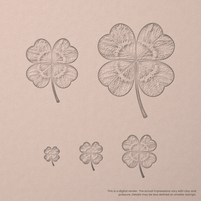 4-Leafed Clover Stamps - Photo Textured
