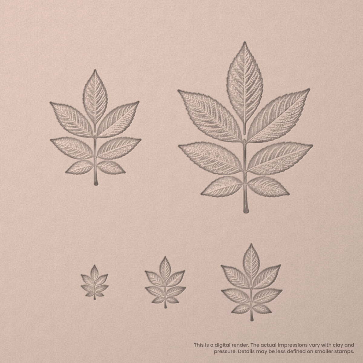 Ash Leaf Stamps - Photo Textured