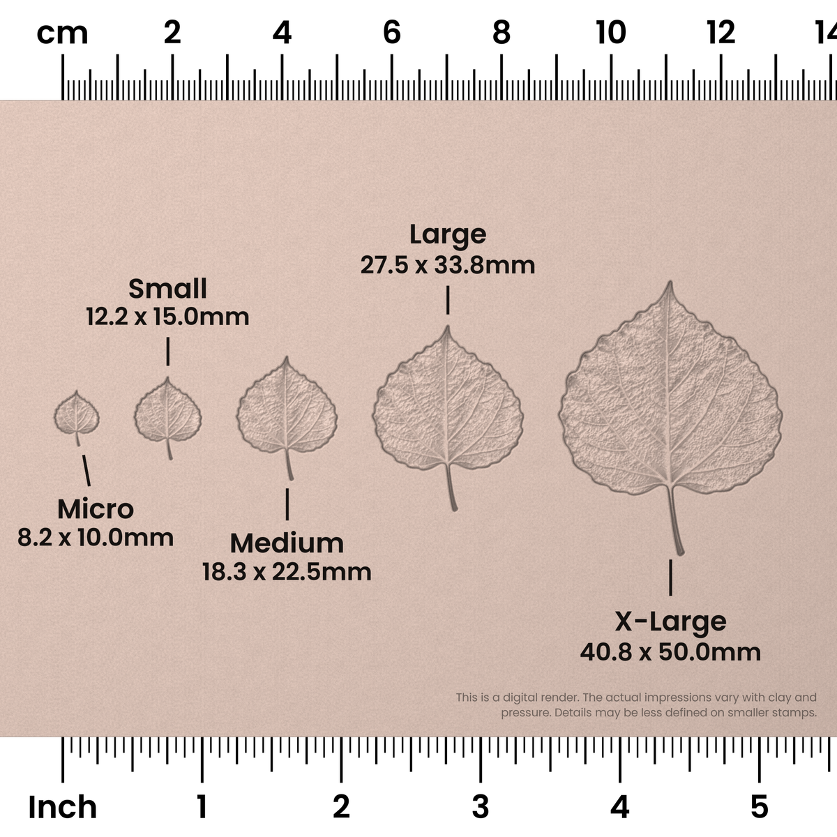 Aspen Leaf Stamps - Photo Textured