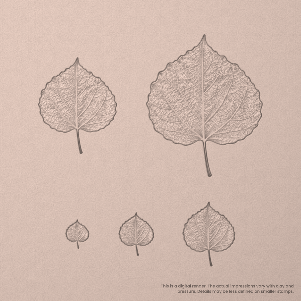 Aspen Leaf Stamps - Photo Textured