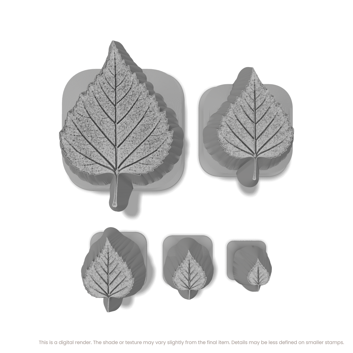 Birch Leaf Stamps - Photo Textured