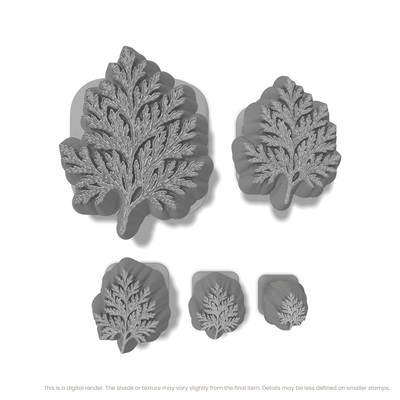 Cedar Leaf Stamps - Photo Textured
