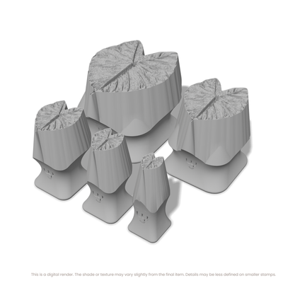 Elephant Leaf Stamps - Photo Textured
