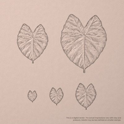 Elephant Leaf Stamps - Photo Textured