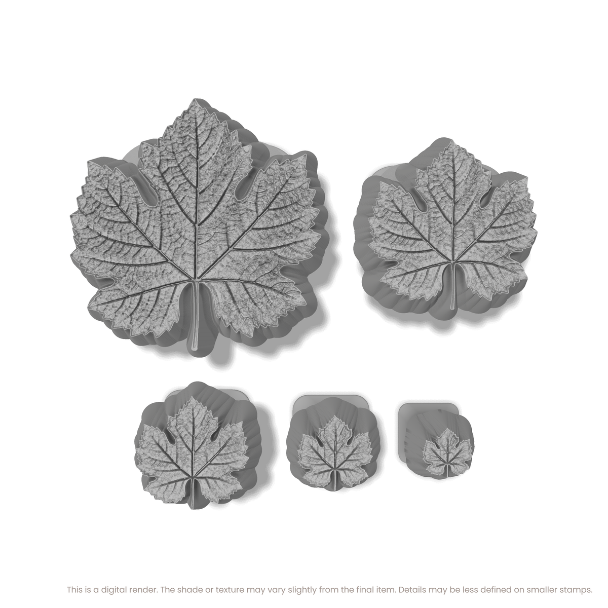 Grape Vine Leaf Stamps - Photo Textured