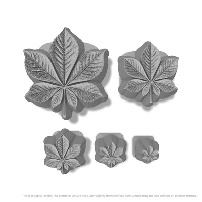 Horse Chestnut Leaf Stamps - Photo Textured