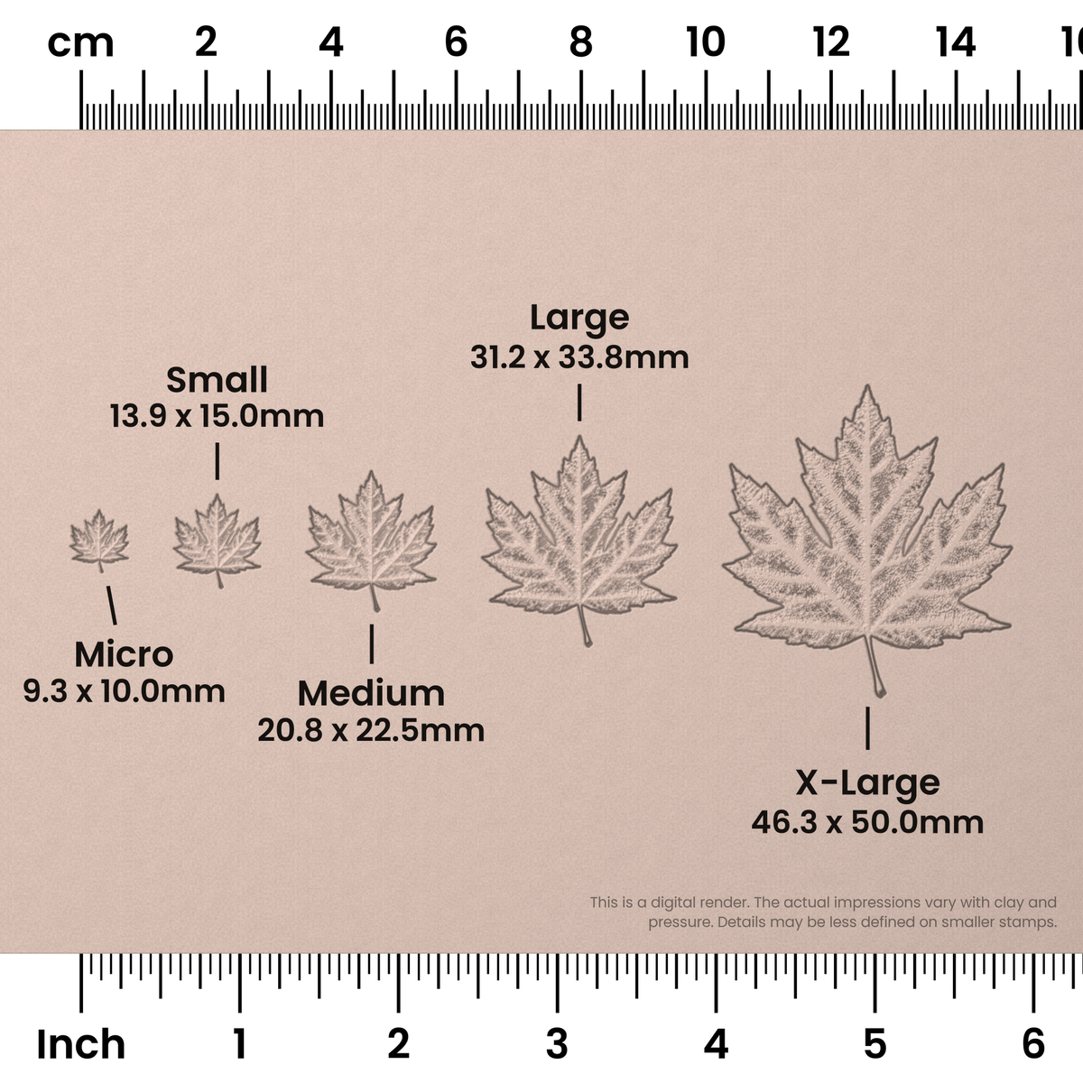 Maple Leaf Stamps - Photo Textured