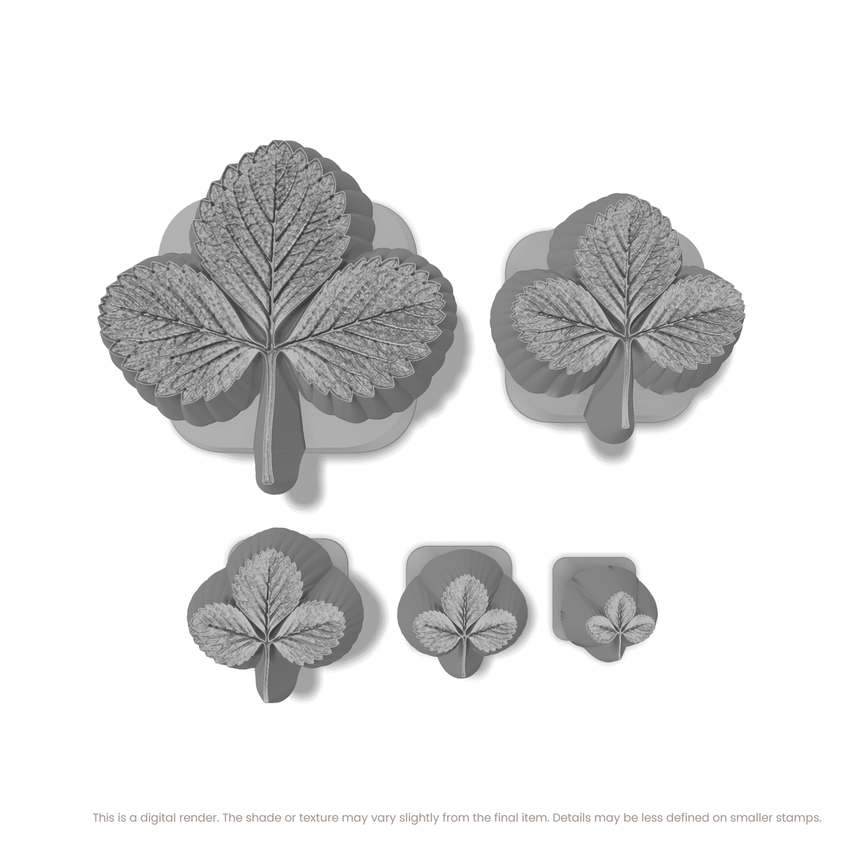 Strawberry Leaf Stamps - Photo Textured