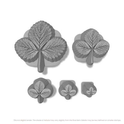 Strawberry Leaf Stamps - Photo Textured