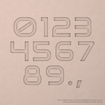 Audiowide | Font Rail Stamp Sets | Letters, Numbers, and Symbols - Ceramind® Tools