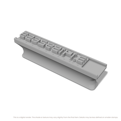 Audiowide | Font Rail Stamp Sets | Letters, Numbers, and Symbols - Ceramind® Tools