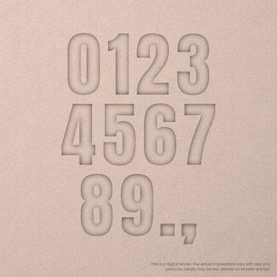 Anton Regular | Font Rail Stamp Sets | Letters, Numbers, and Symbols - Ceramind® Tools