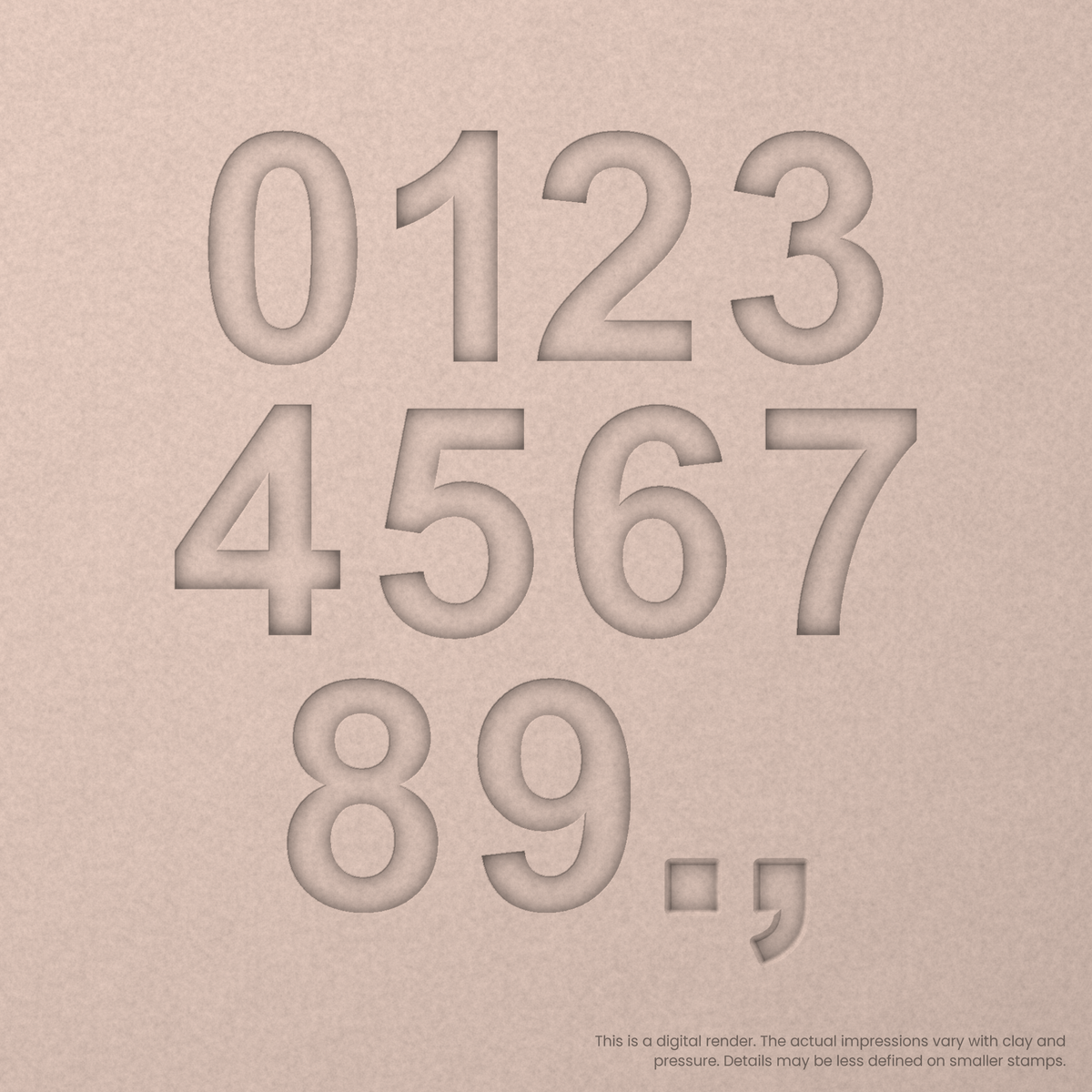 Arial Bold | Font Rail Stamp Sets | Letters, Numbers, and Symbols - Ceramind® Tools