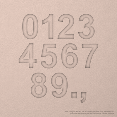 Arial Bold | Font Rail Stamp Sets | Letters, Numbers, and Symbols - Ceramind® Tools