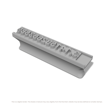 Arial Bold | Font Rail Stamp Sets | Letters, Numbers, and Symbols - Ceramind® Tools