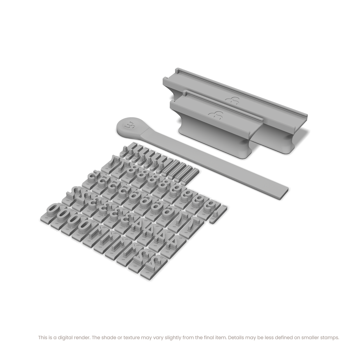 Arial Bold | Font Rail Stamp Sets | Letters, Numbers, and Symbols - Ceramind® Tools