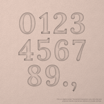 Lora | Font Rail Stamp Sets | Letters, Numbers, and Symbols - Ceramind® Tools
