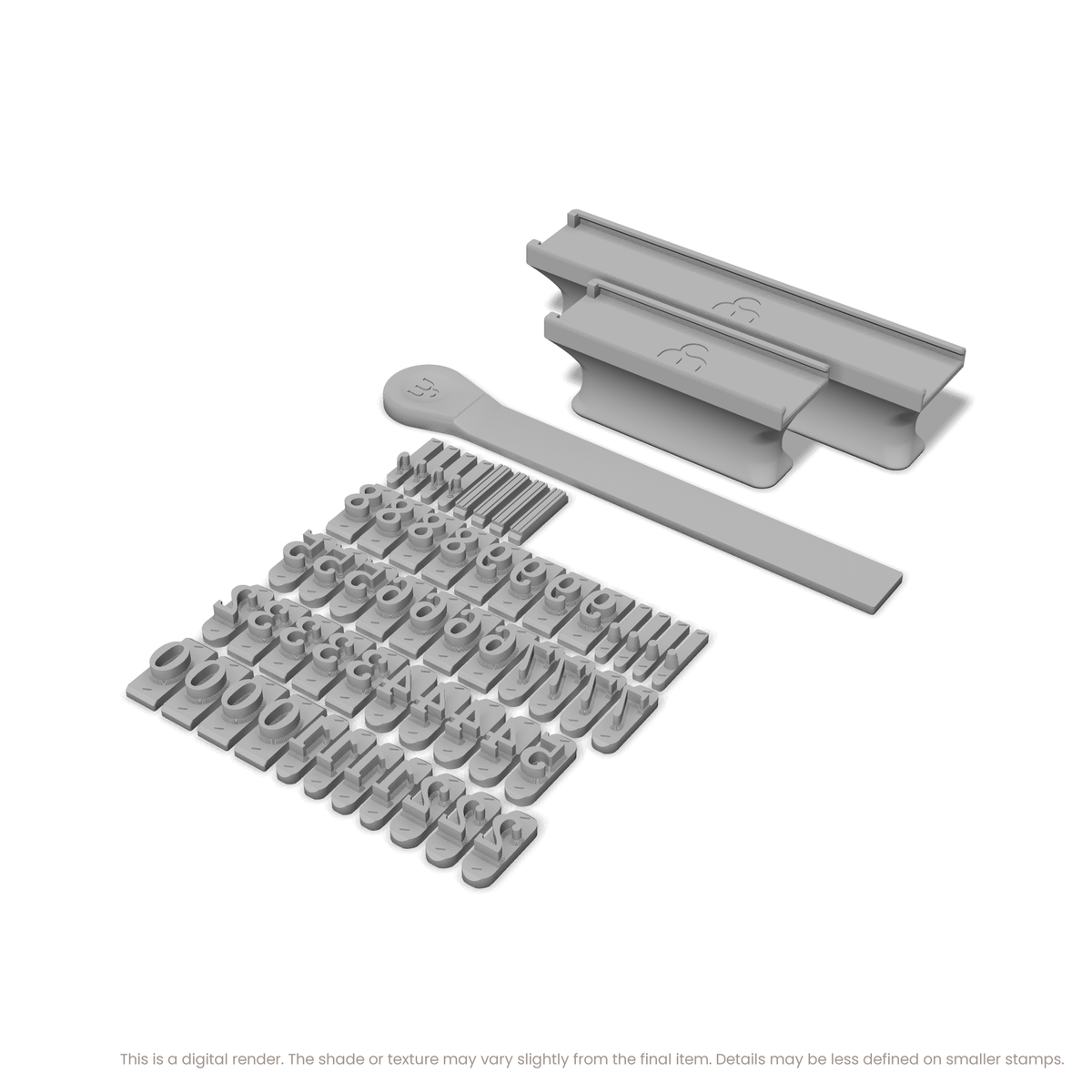 Lora | Font Rail Stamp Sets | Letters, Numbers, and Symbols - Ceramind® Tools