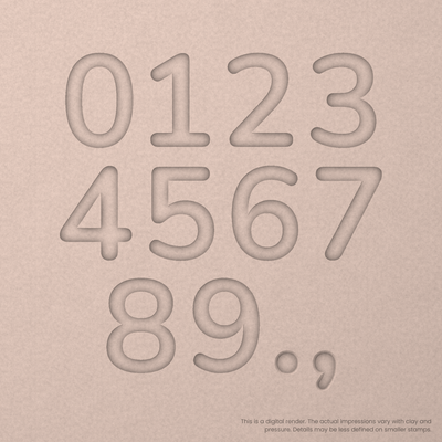 Nunito | Font Rail Stamp Sets | Letters, Numbers, and Symbols - Ceramind® Tools