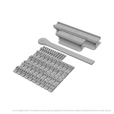 Nunito | Font Rail Stamp Sets | Letters, Numbers, and Symbols - Ceramind® Tools