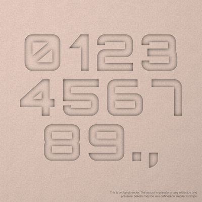 Orbitron | Font Rail Stamp Sets | Letters, Numbers, and Symbols - Ceramind® Tools