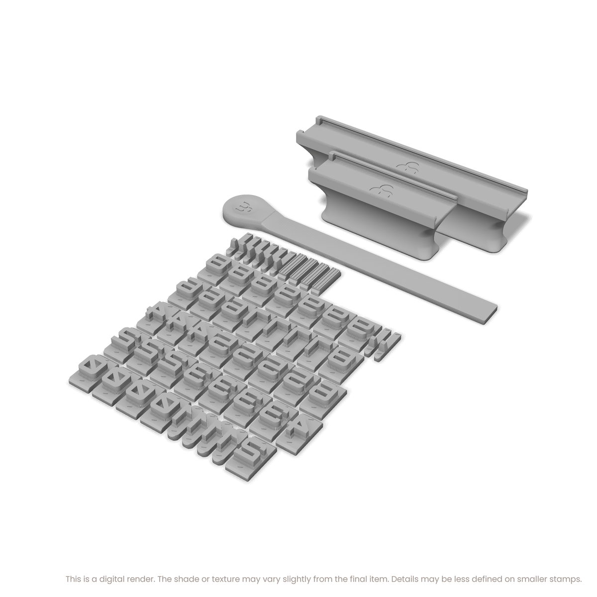 Orbitron | Font Rail Stamp Sets | Letters, Numbers, and Symbols - Ceramind® Tools