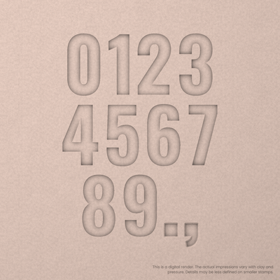 Oswald | Font Rail Stamp Sets | Letters, Numbers, and Symbols - Ceramind® Tools