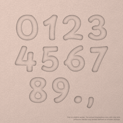 Playpen Sans | Font Rail Stamp Sets | Letters, Numbers, and Symbols - Ceramind® Tools